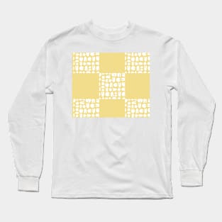 yellow and white shell modern design Long Sleeve T-Shirt